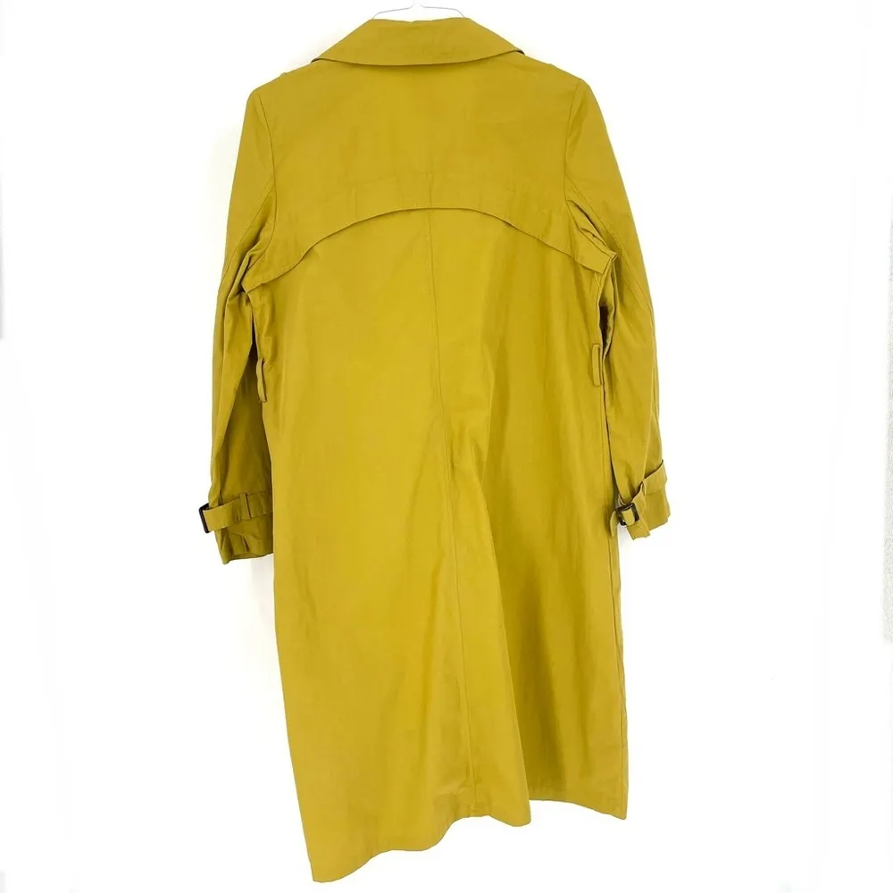 Soft Surroundings Longline Lemon Grass Bright Trench Coat - Image 4