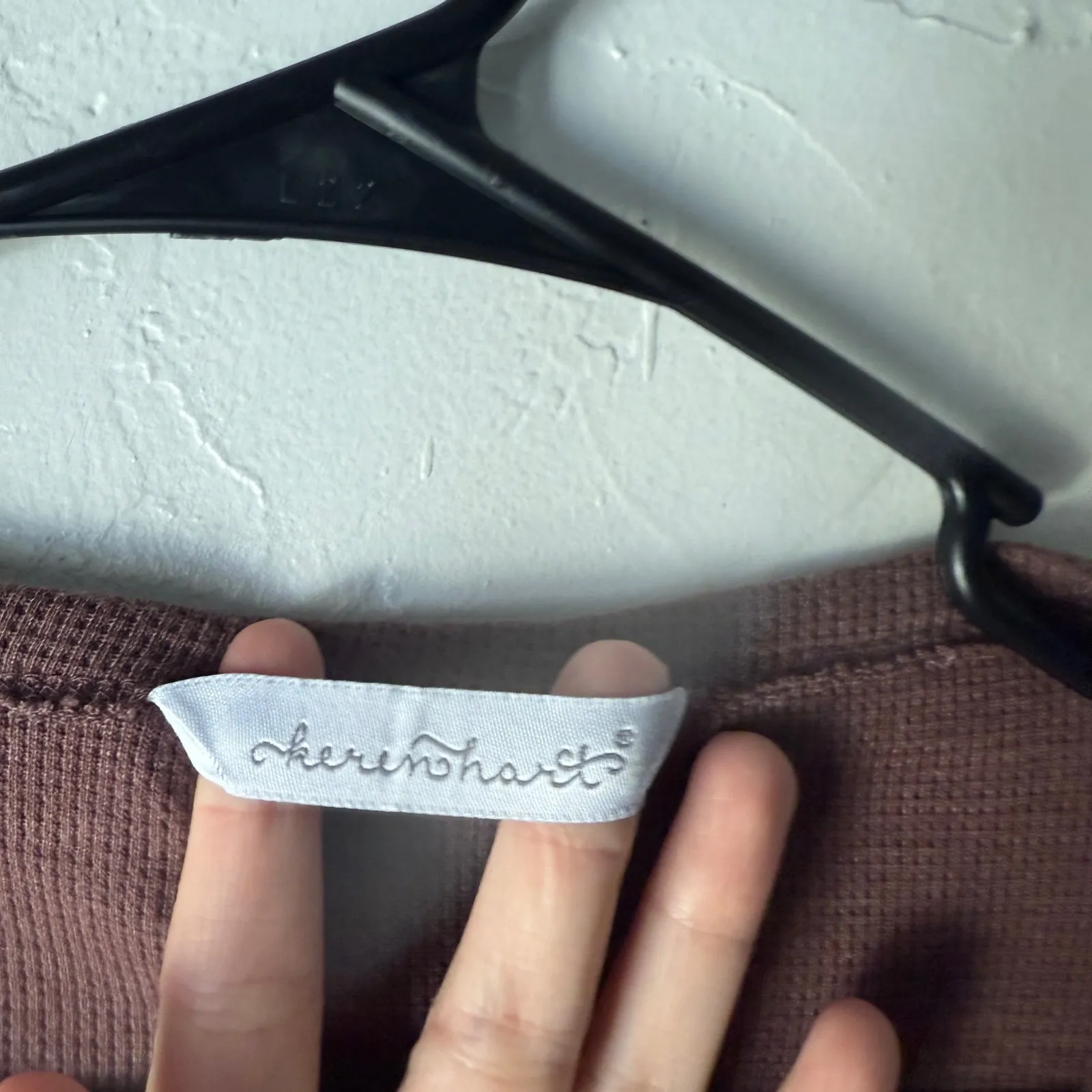 Kerin Hart Y2k Brown Floral Thermal Henley Long Sleeve Shirt Size M Bella Swan Size M - Image 4