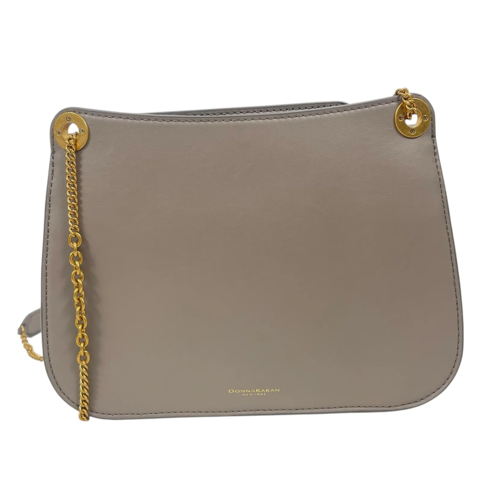 Donna Karan Malverne Leather Suede Crossbody Bag In Cloud Grey Gold - Image 5