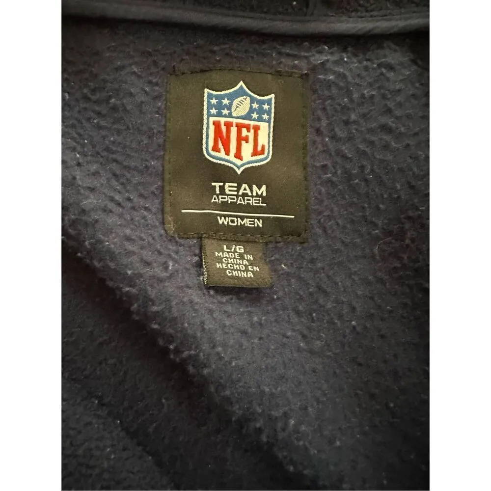NFL team apparel women’s Patriots zip up fleece jacket sz L - Image 3