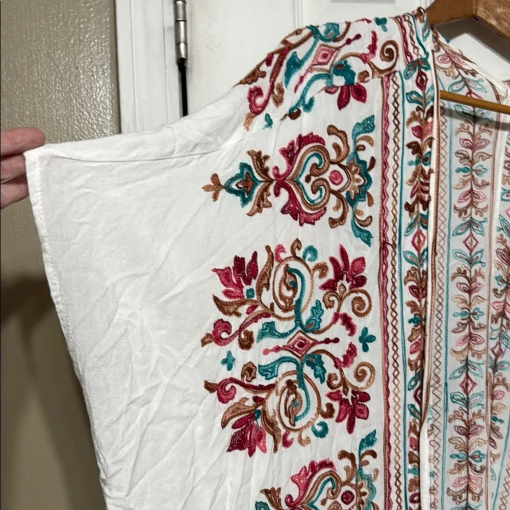 Vibrant Floral Embroidered Cardigan - Image 2