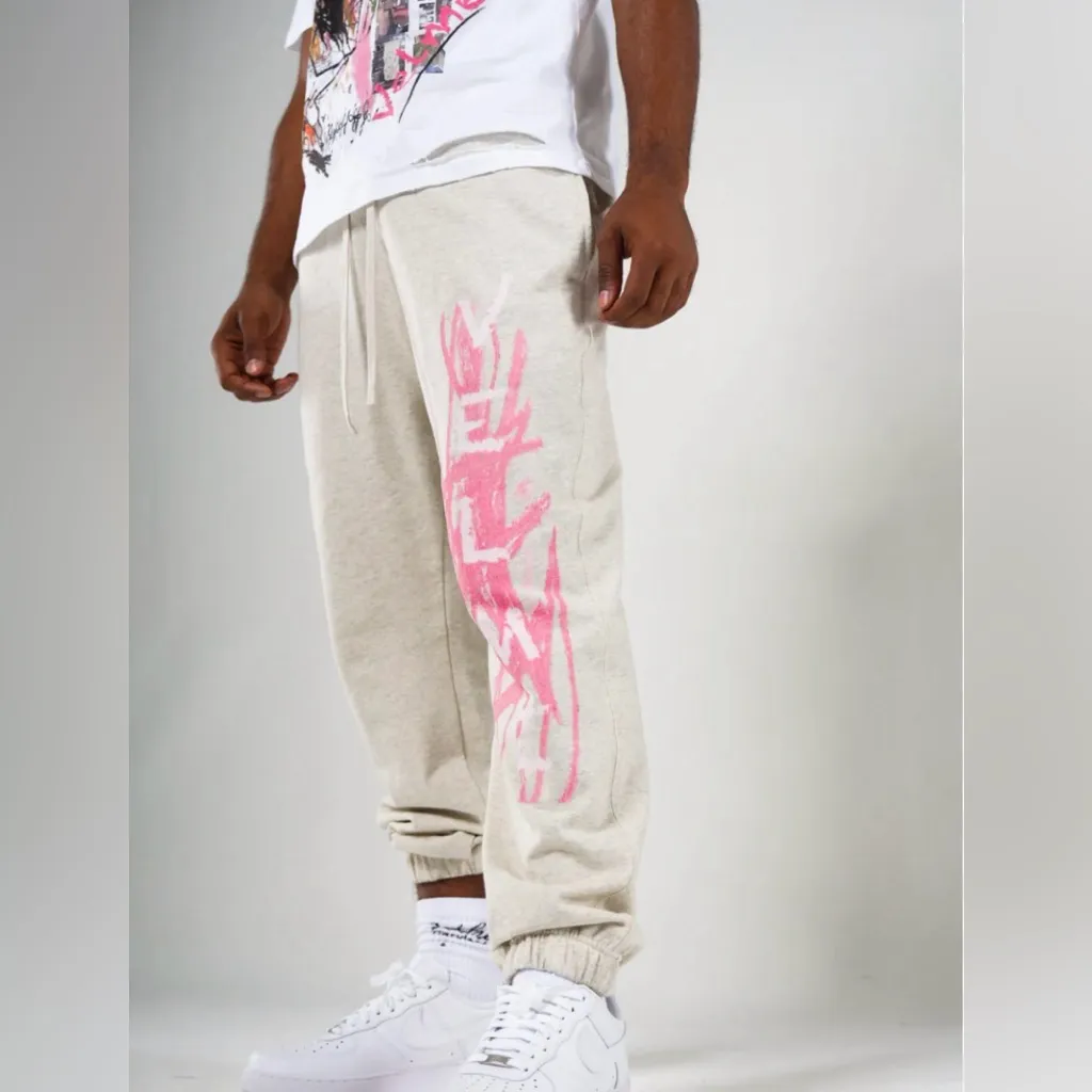 VELME “keep art weird” Sweatpants Gray Size L - Image 5