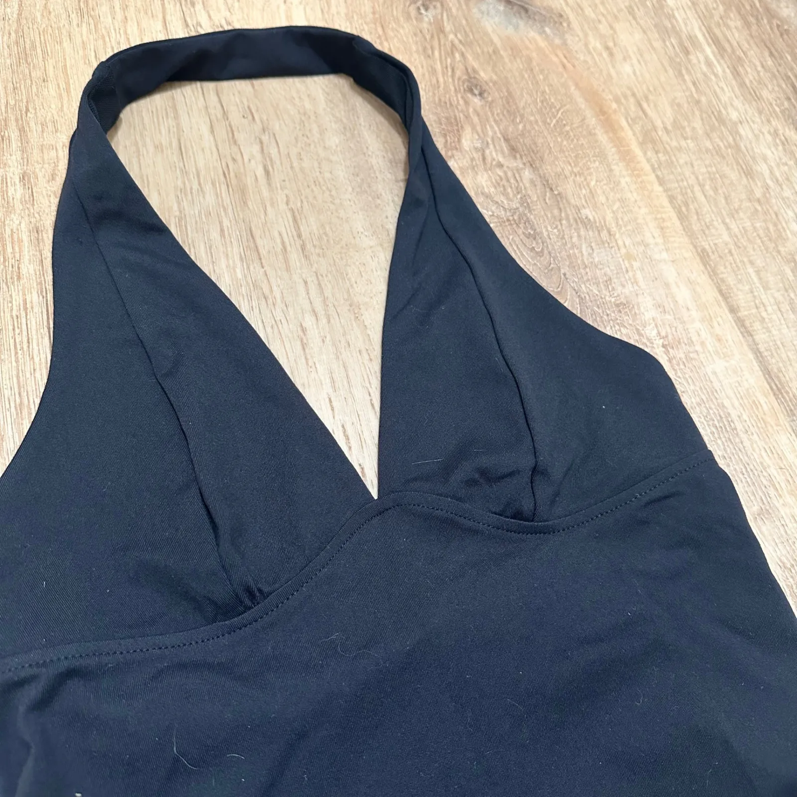 INTIMATELY FREE FP | NWT Still There Black Halter V Neck Peplum Y2K Tank Top, XS - Image 3