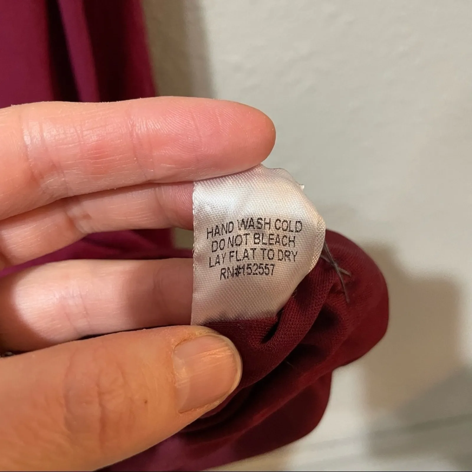 Polagram Burgundy Boho Embroidered Boho Short Sleeve Babydoll Dress Womens S - Image 3