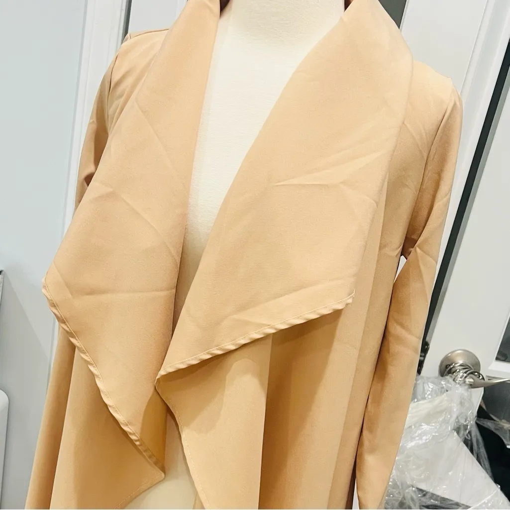 Lightweight Cream Wave Front Cardigan Orange - Image 7