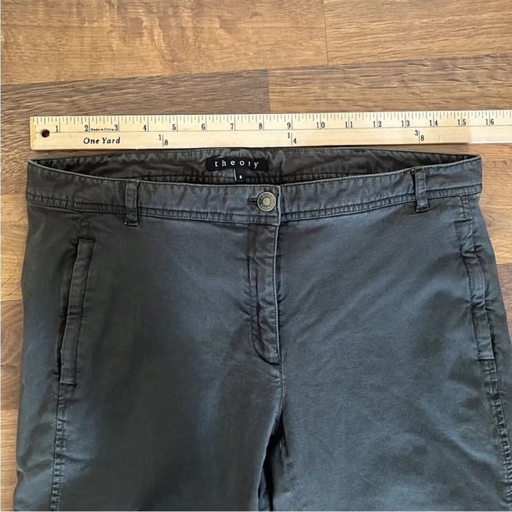 Theory Farment Cargo Pants Green Size 8 - Image 3