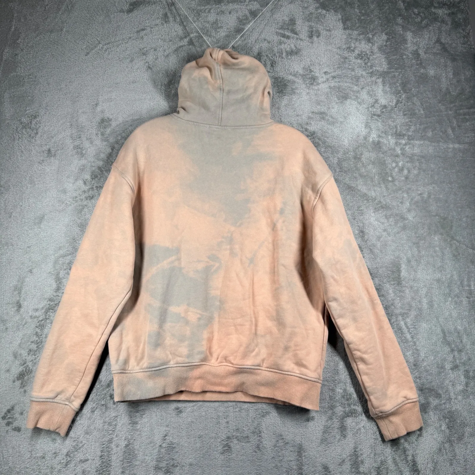 White Fox Oversized Hoodie Womens S/M Beige Gray‎ Pullover Streetwear Y2K Casual - Image 3