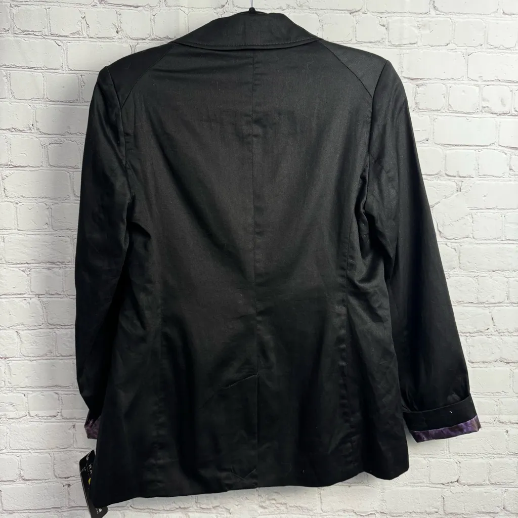 MM Lafleur open front black cardigan viscose blend large capsule old money - Image 6