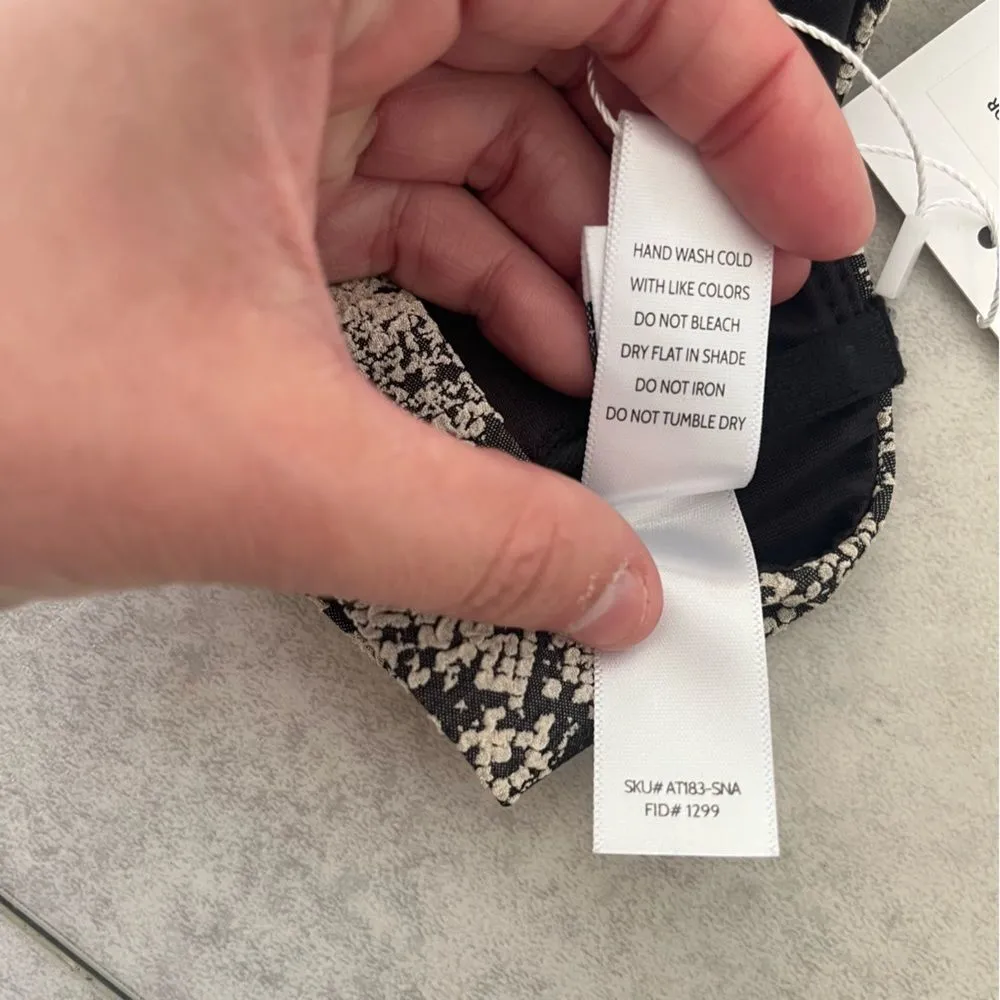 NWT Andie Swim Sicily Top Snakeskin Textured Small Underwire Cups Bikini Bra - Image 8