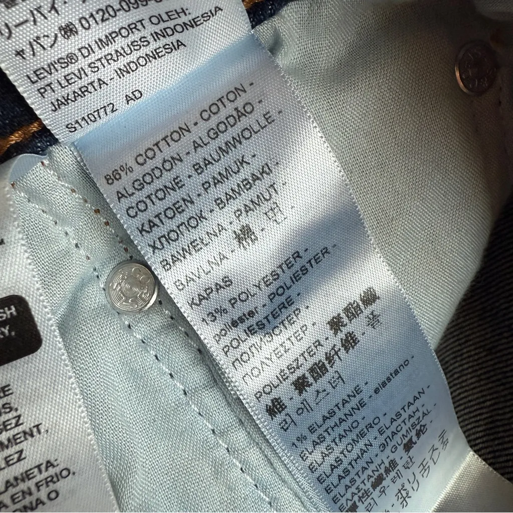 Levi’s Ribcage Straight Ankle Jeans Button Fly Distressed 28 Waist - Image 8