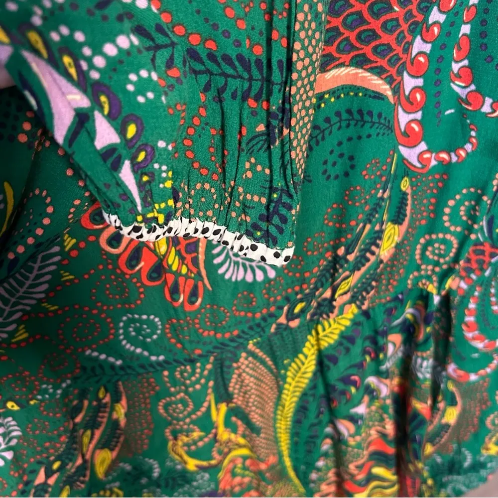 ✨Anthropologie Maeve Janis Dress | Green Paisley +Polka Dot Print | UK 8 / US 4✨ - Image 11