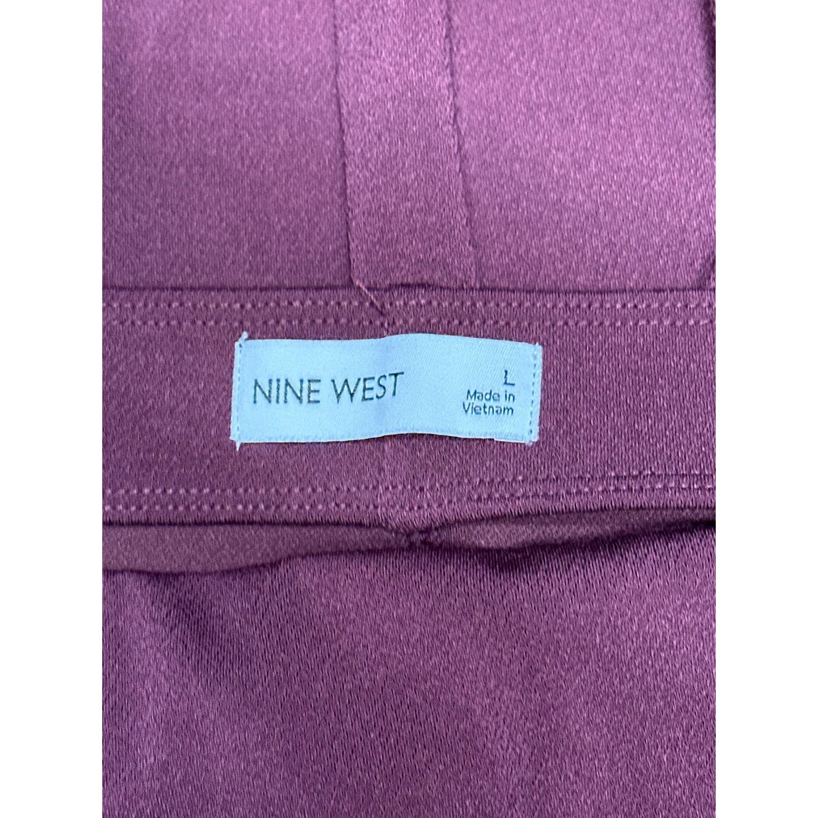 Nine West Women's Burgundy Knit Maxi Skirt Size L MADDIE PLM - Image 5