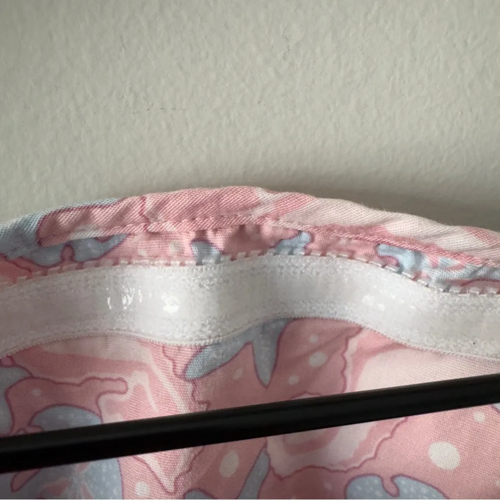 Vineyard Vines Seahorse Print Y2K Strapless Pink mini Dress sand dollar starfish - Image 5