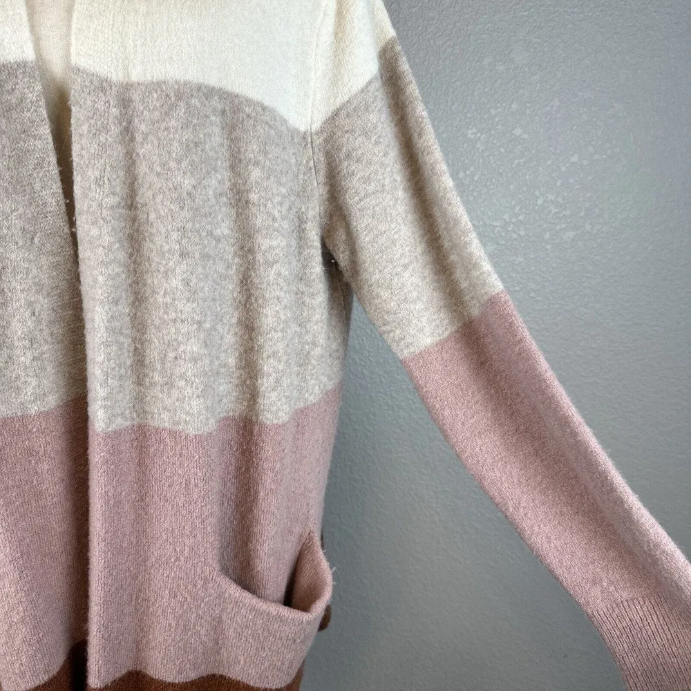 Madewell Womens Ryder Stripe Cardigan Sweater L Large Multicolor Merino Alpaca - Image 2