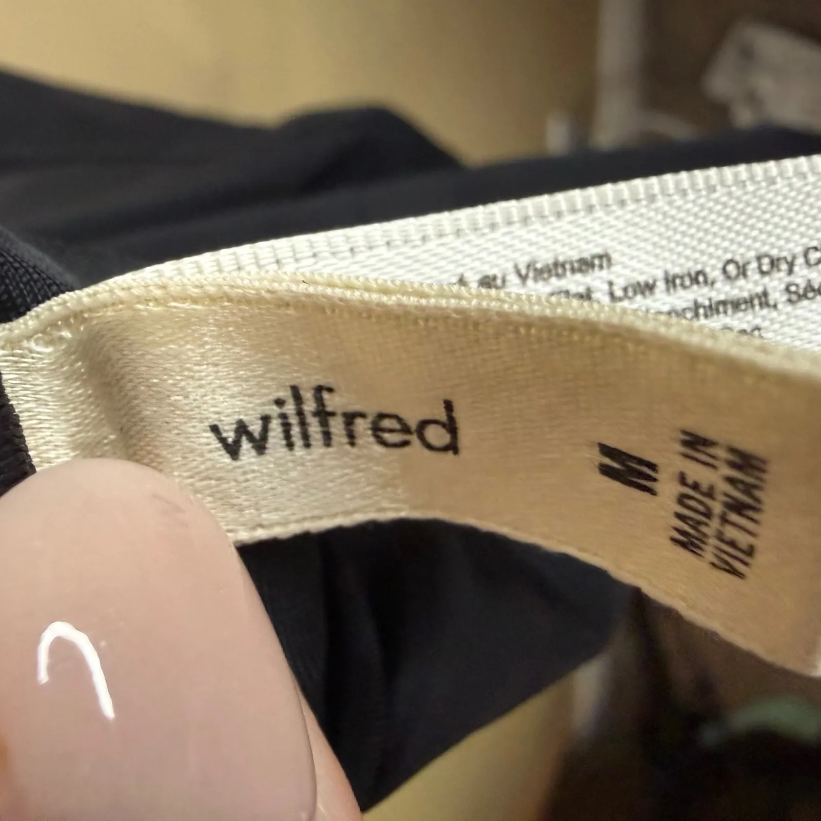 NWOT Wilfred Free Black One Piece Bodysuit Size Medium Cross Back Lacing‎ Detail - Image 5