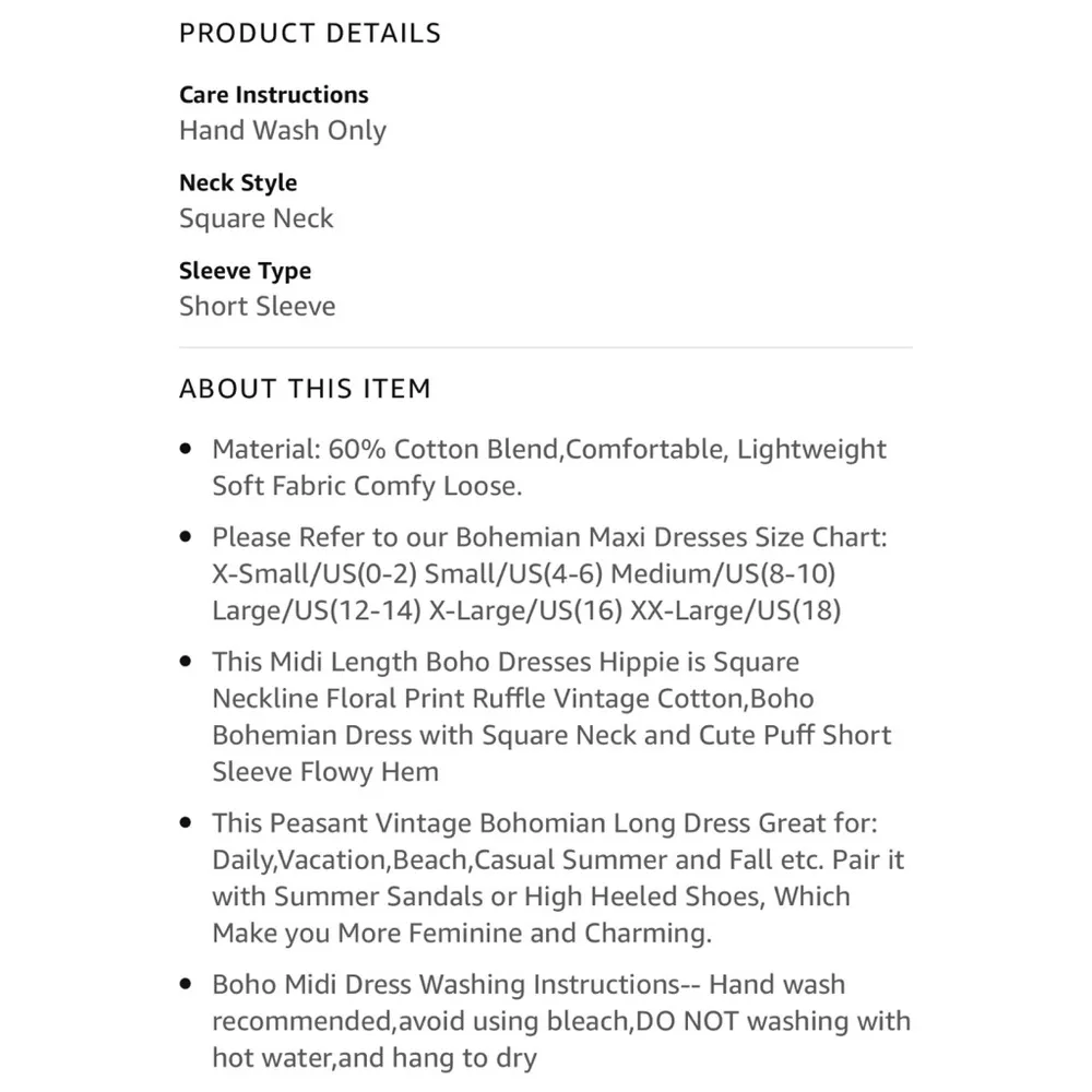 Women's Summer Bohemian Square Neck Floral summer dress #28 - Image 4