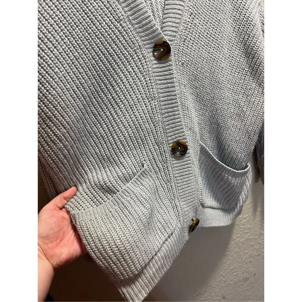 Isela Grey Button Up Cardigan Sweater Woman’s Size Large Gray - Image 3