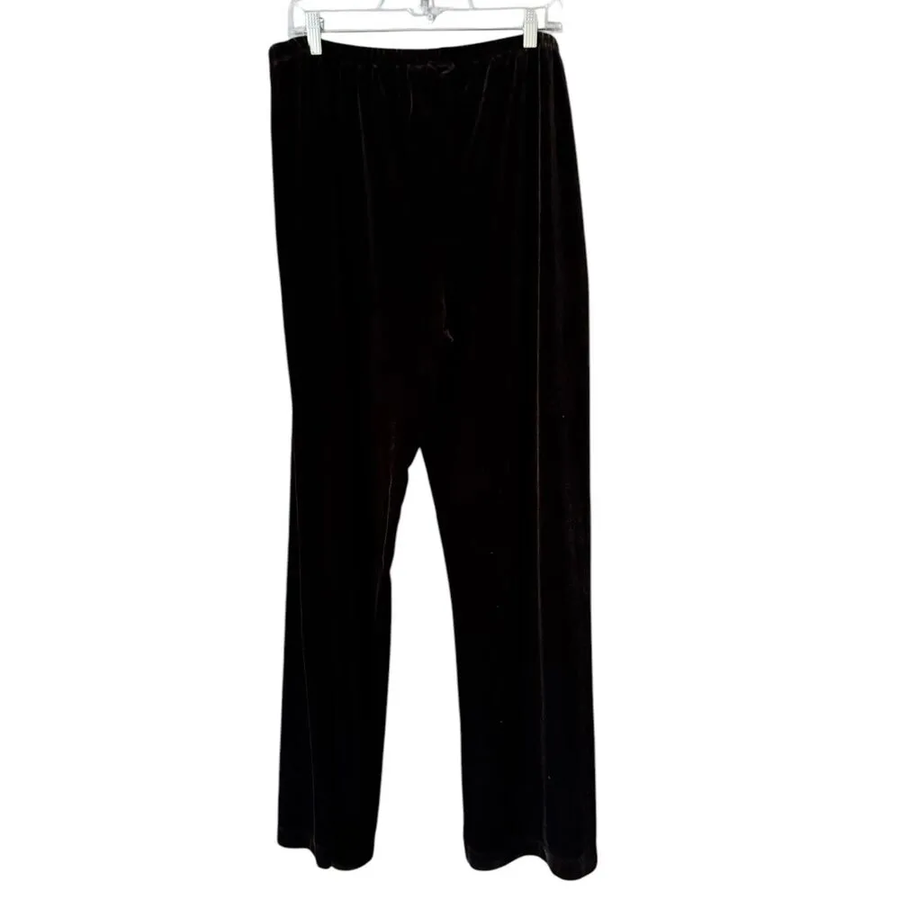 Chicos Black Velvet High Rise Pull On Wide Leg Pants Women’s Size XL Chicos 3 - Image 2