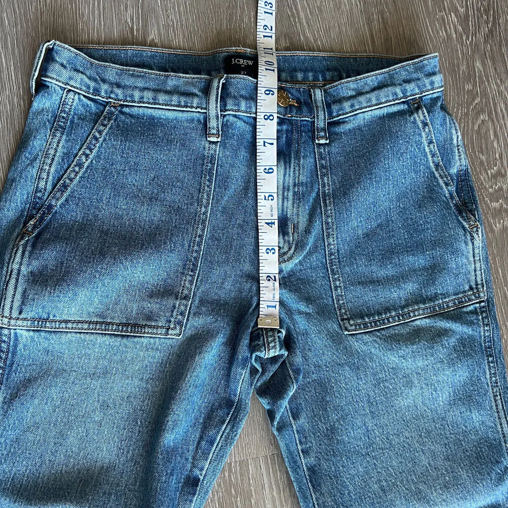 J Crew Factory Jeans Womens Size 27 Cropped Blue BT039 Patch Pocket - Image 6