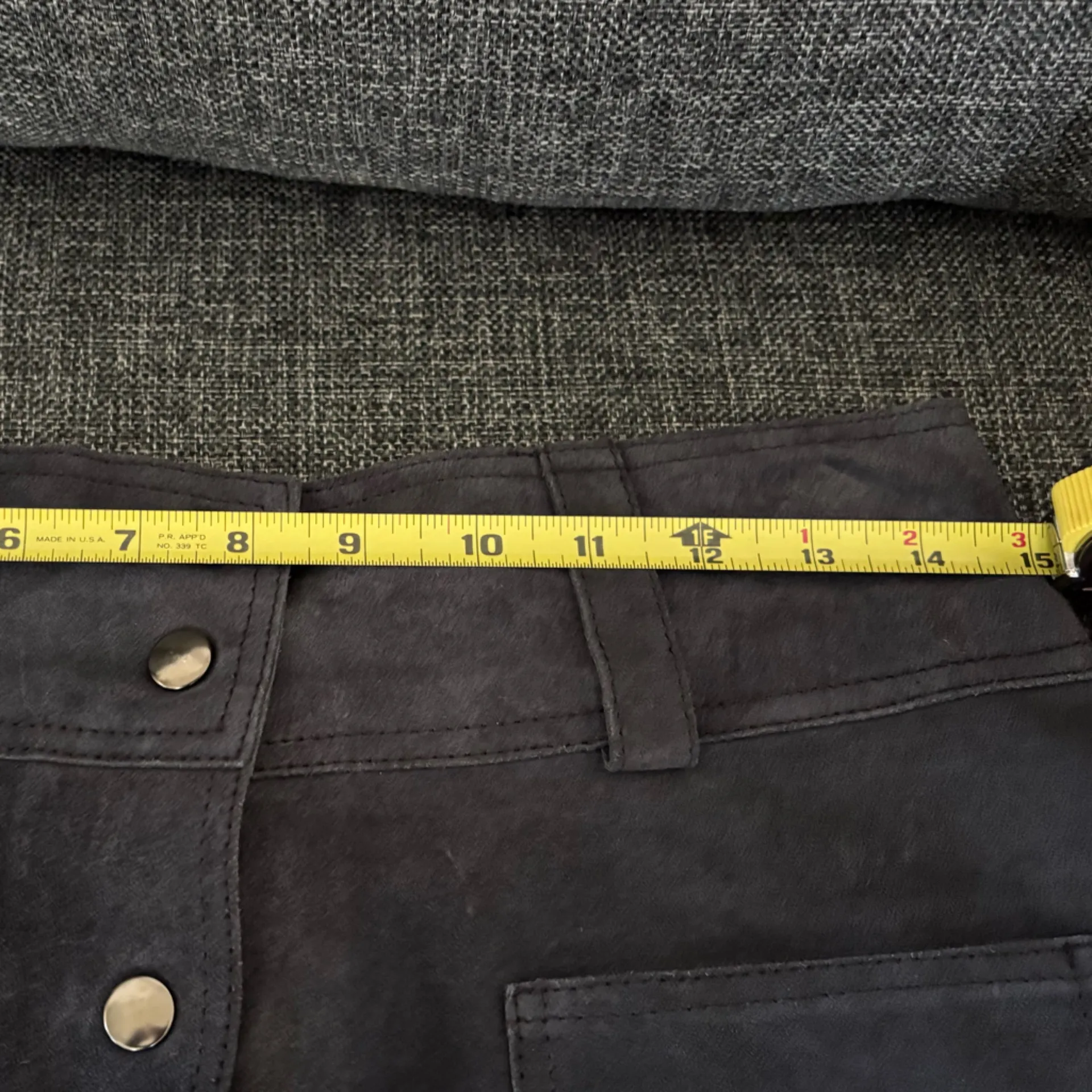 Urban Outfitters Charcoal Suede A-Line Skirt - Image 9