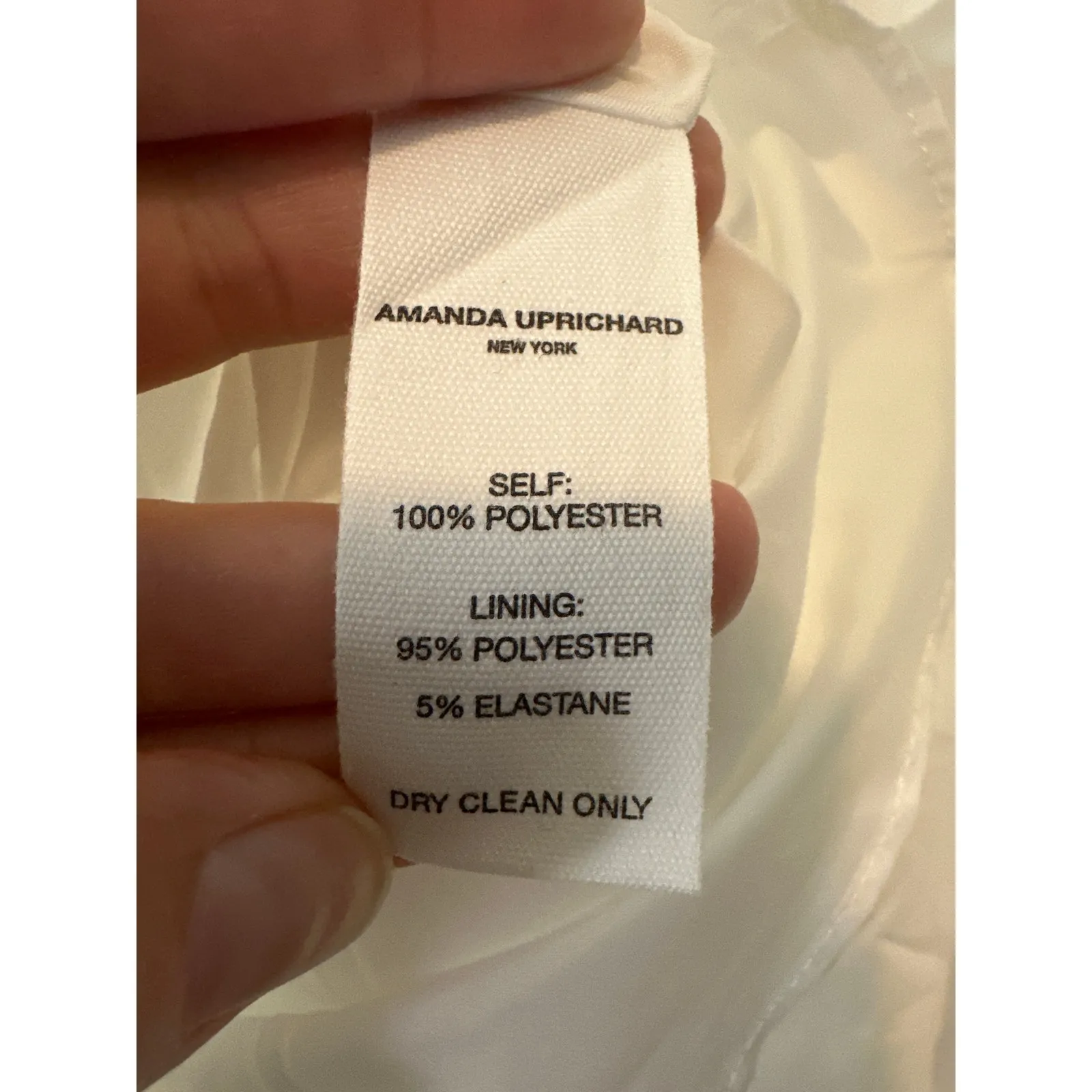 Amanda Uprichard Annalise White Jacquard Mini Dress M Bridal Party Flounce Hem - Image 11