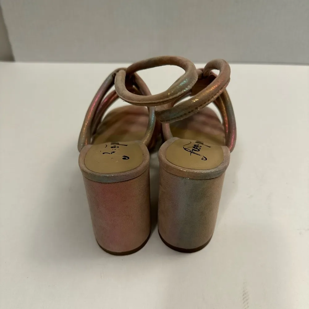 Free People Colette Cinched Heel Rainbow Metallic Size 37 - Image 5