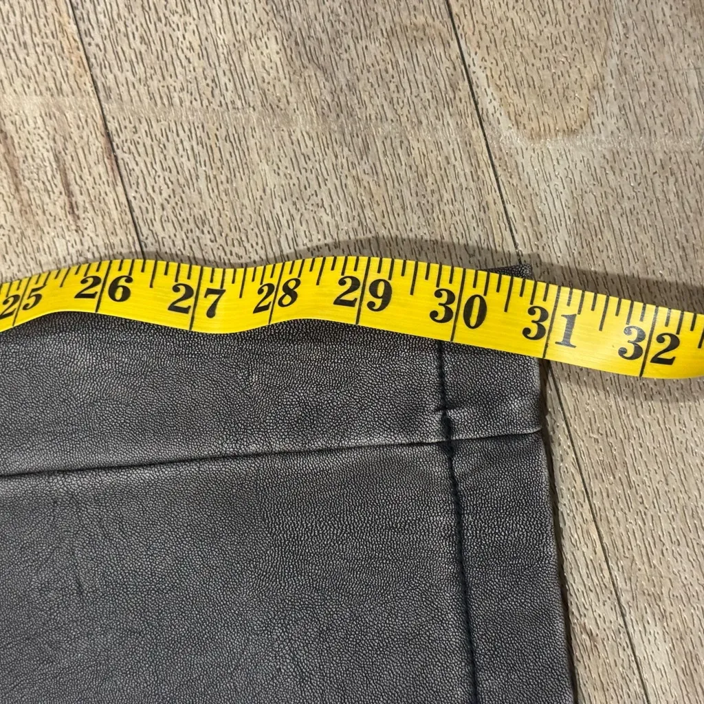 Stradivarius Wide Leg Leather Cargo Grey Pants Size 6 - Image 6