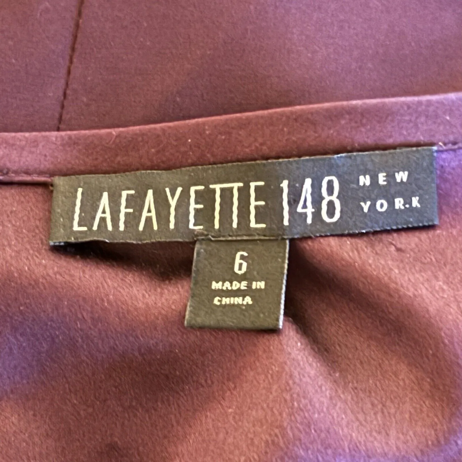 Lafayette 148 Size 6 Purple 100% Silk Chiffon Long Sleeve Blouse Career - Image 2