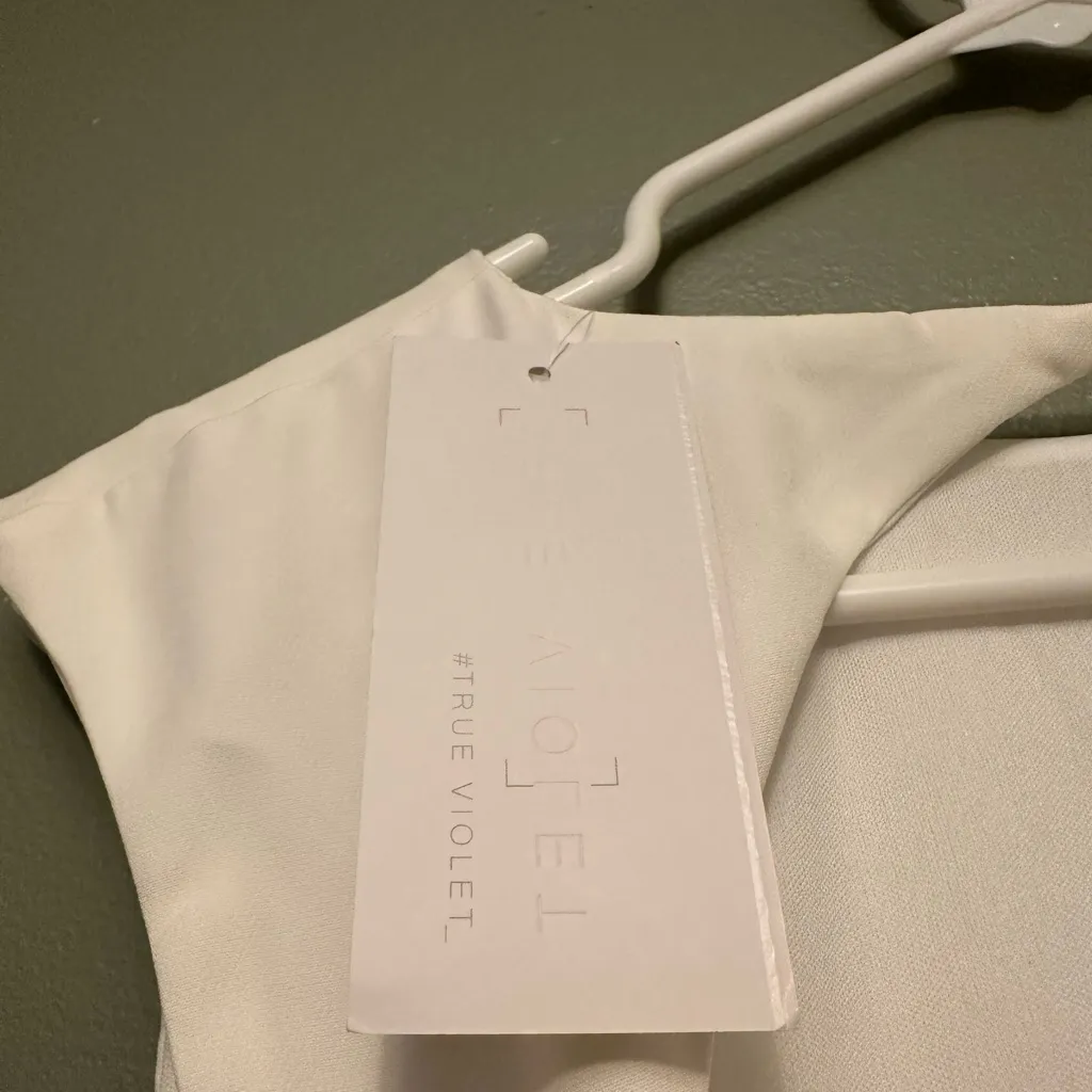 NWT True Violet Bridal Cap Sleeve Backless Maxi Dress in Ivory UK 12 / US 8 White Size undefined - Image 9