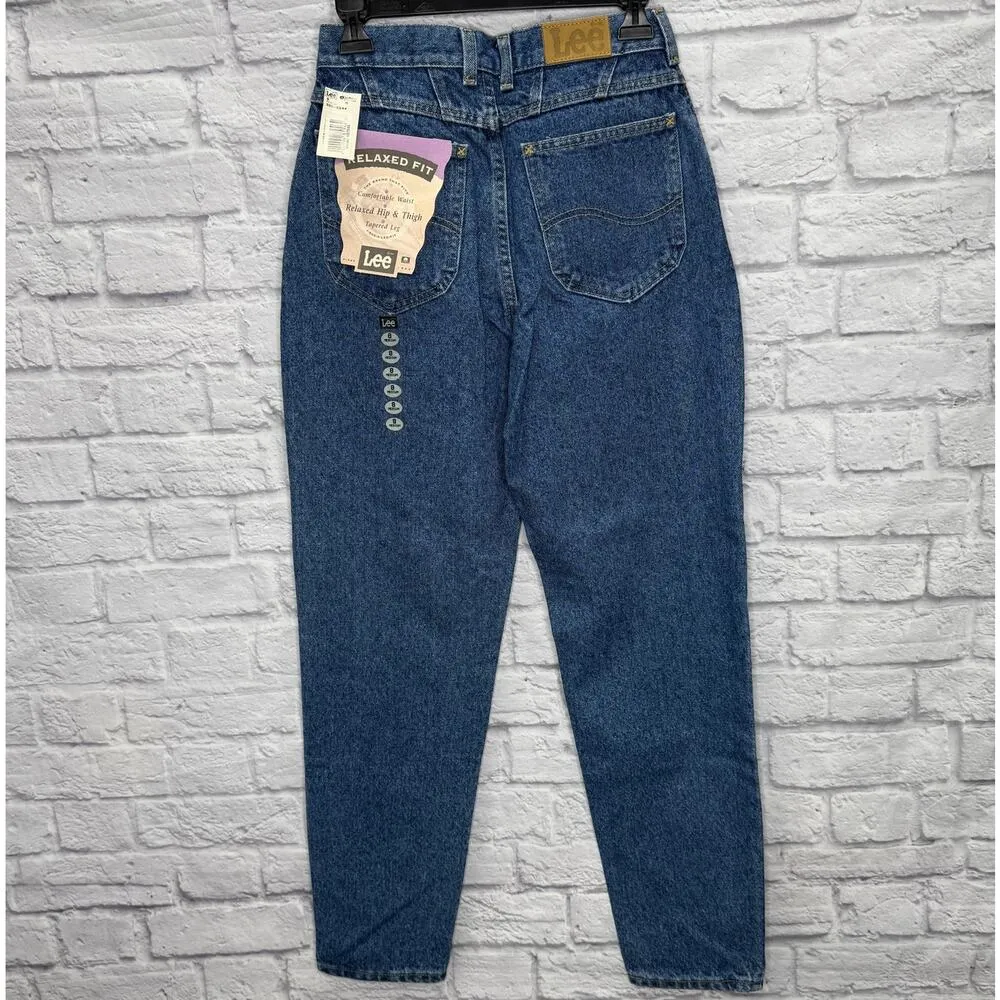 Vintage Lee Womens Jeans Size 8 Relaxed Hip & Thigh Tapered Leg Mom New High - Image 7