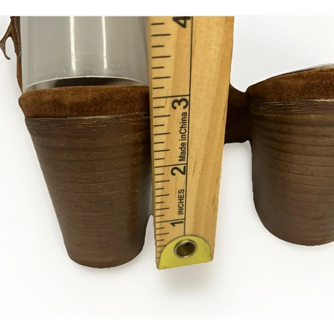 Mariella‎ Brown Suede Block Heel Sandals 7.5M Made in Italy Leather Strap Size 7.5 - Image 11