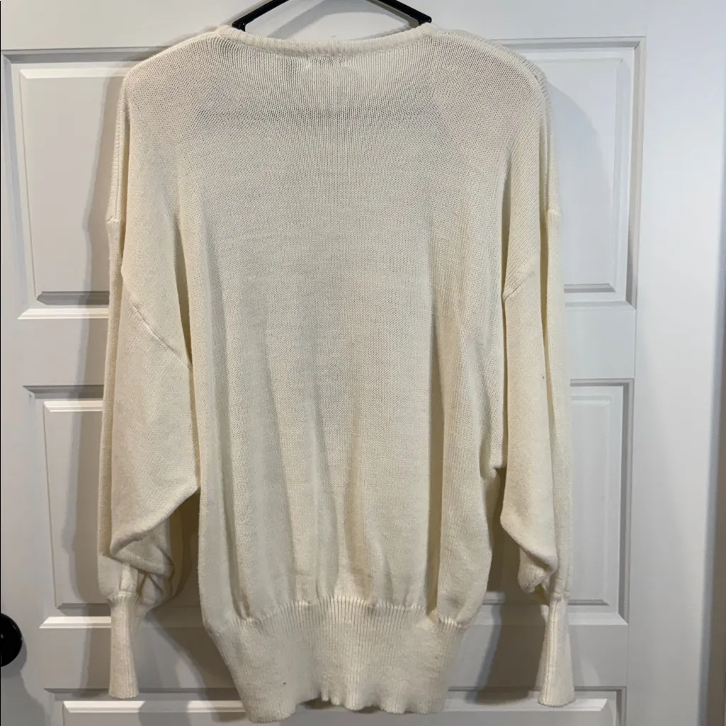 Albee VTG Sequin Beaded elephant sweater Large NWT Gold - Image 6