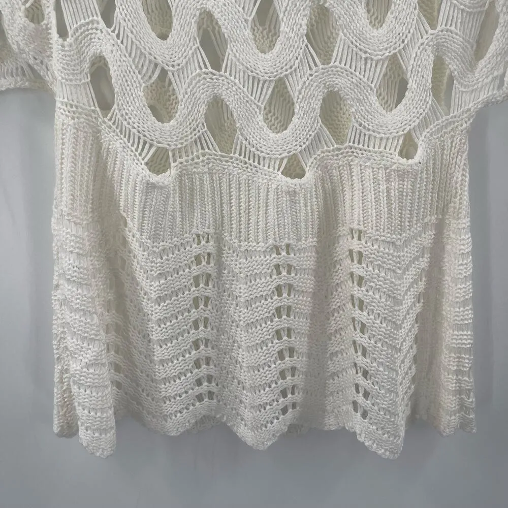 KROSHETTA BY PAPILLON Crochet Blouse Extra Large Top Dolman Handmade Knit NWT Size XL - Image 15