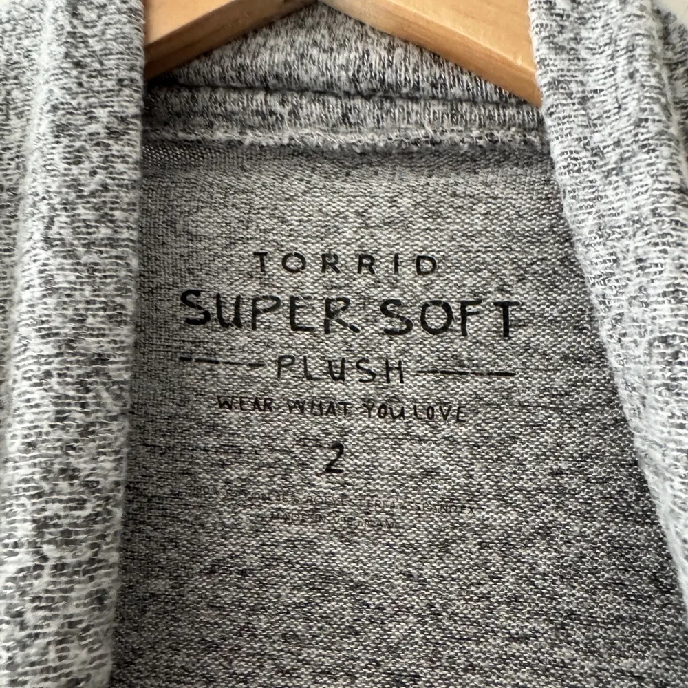 Torrid Heather Gray Plush Super Soft Mock Neck Long Sleeve - Image 4