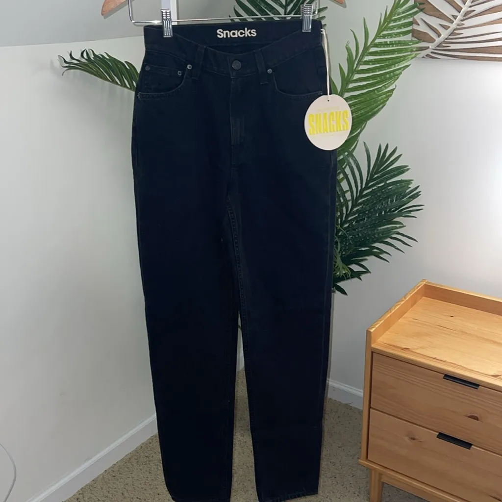 MOTHER SNACKS! High‎ Waisted Twizzy Skimp size 25 Black - Image 5