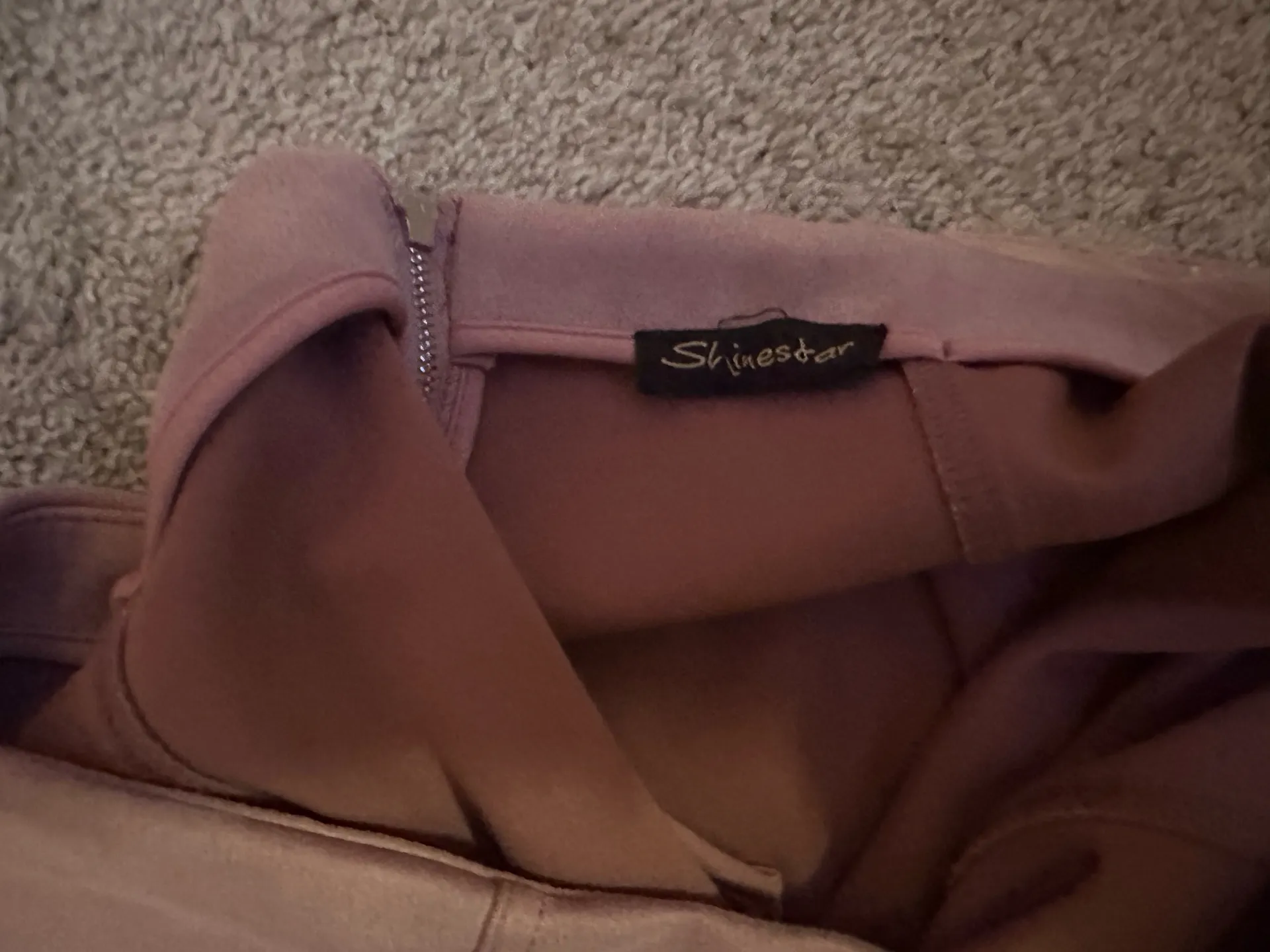 Shinestar pink suede mini skirt - Image 2