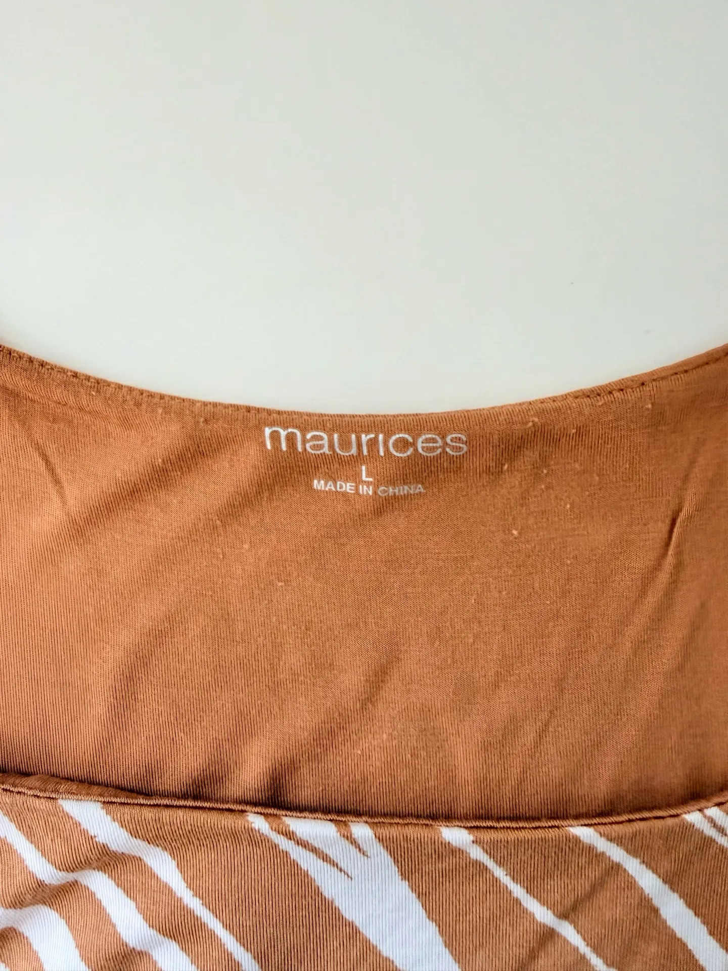 Maurices Simply Smooth Double Layer Tank Top Tan Zebra Square Neck - Image 9