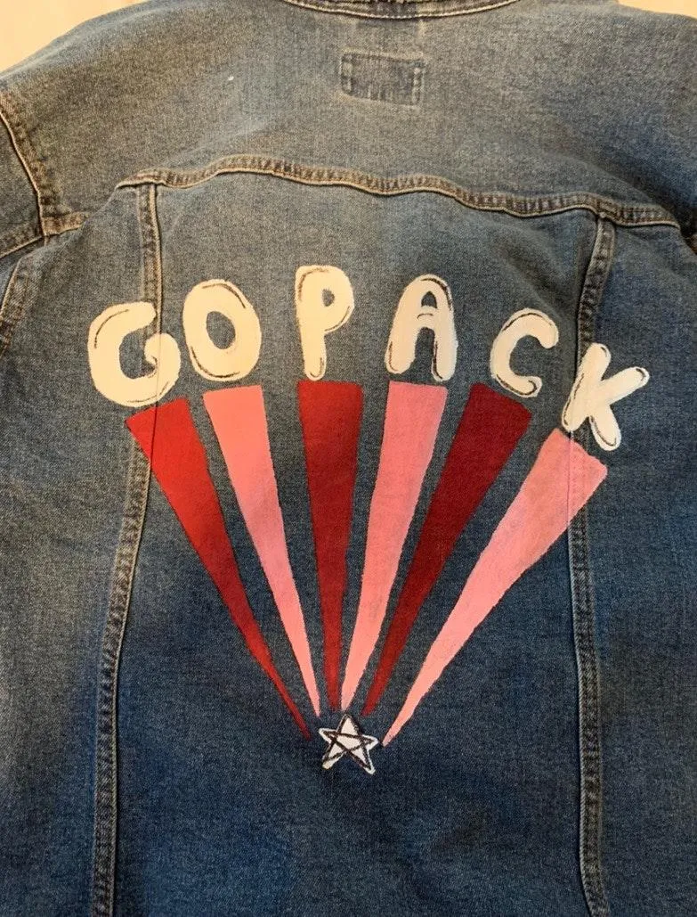 Universal Thread Hand-Painted Jean Jacket (NC State) - Image 3