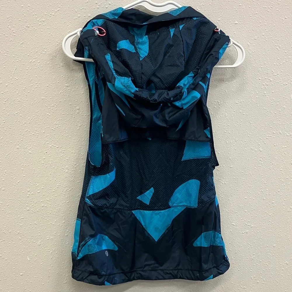 ❌Lululemon “Pack it” vest Women's Blue Patterned size 2 - Image 5