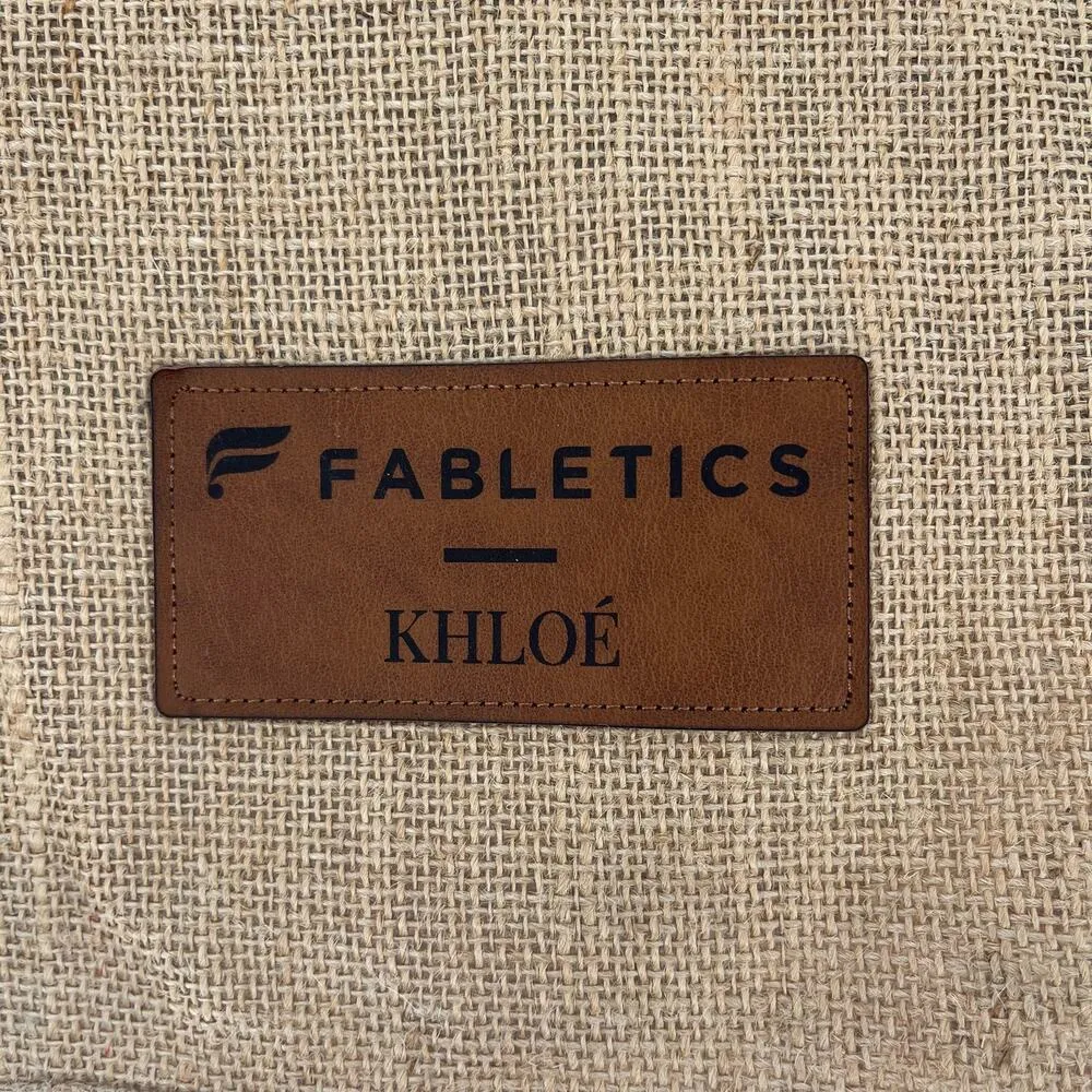 Fabletics Khloé Burlap Jute Tote Shopper Bag - Image 2