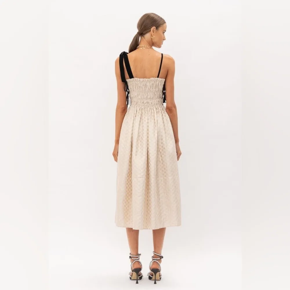 NWT Sofie the Label Claire Dress Gold Jacquard Velvet Straps Size Small - Image 9