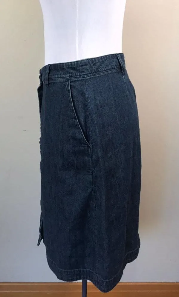 Lands'End Button-down Jean Skirt - Image 4
