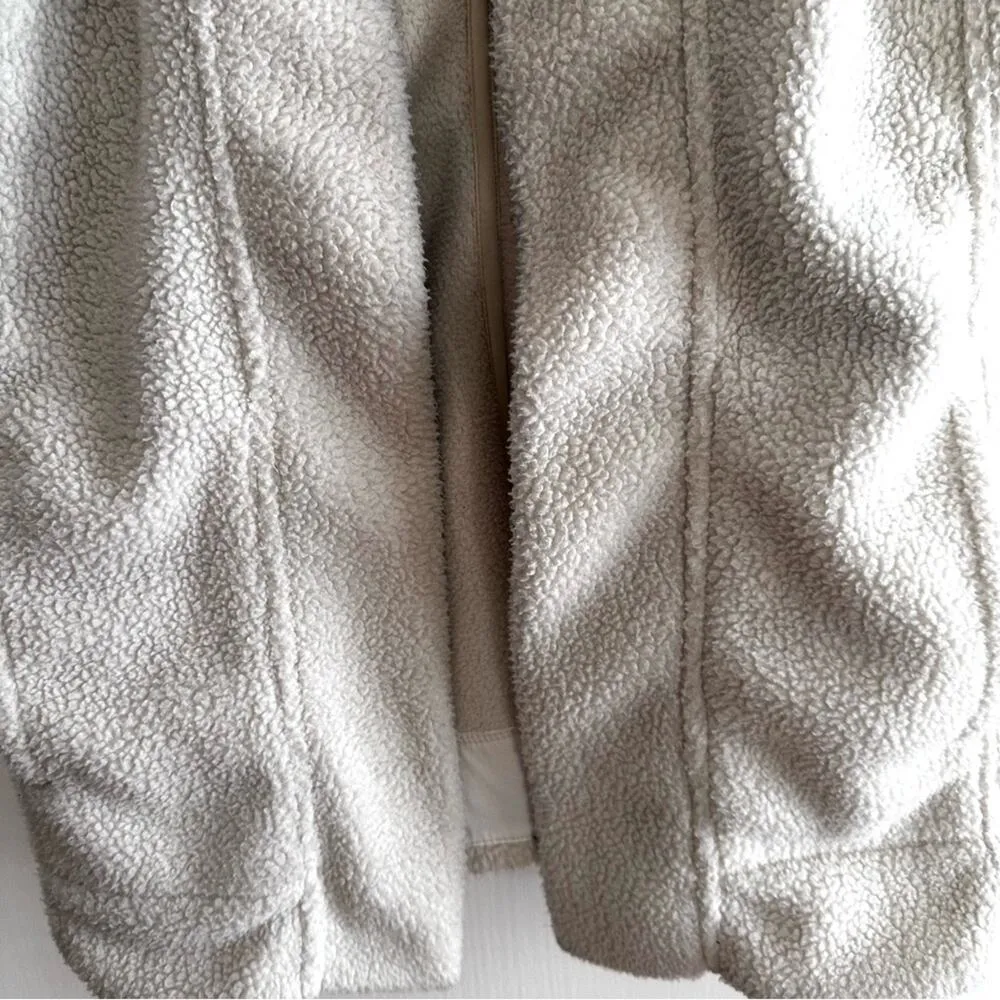 Vineyard Vines Ivory Open Front Ling Fleece Vest Medium - Image 7