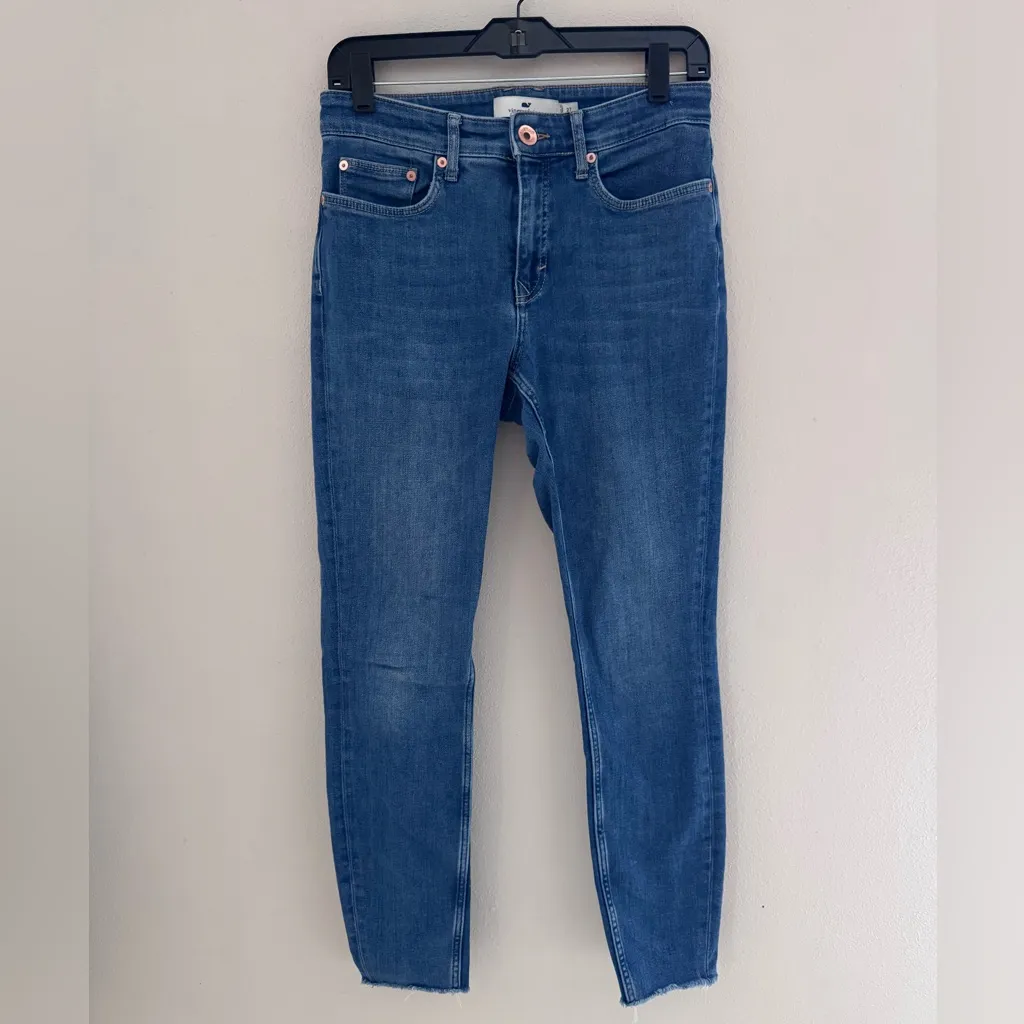 Vineyard Vines Skinny High Rise Denim w/ Raw Hem, size 27 - Image 2