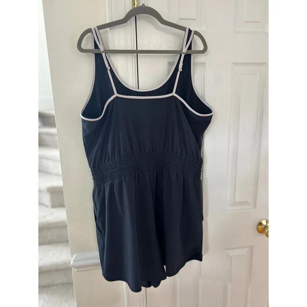 Abercrombie & Fitch Traveler Black & White Romper Sleeveless Jumpsuit TALL - Image 4