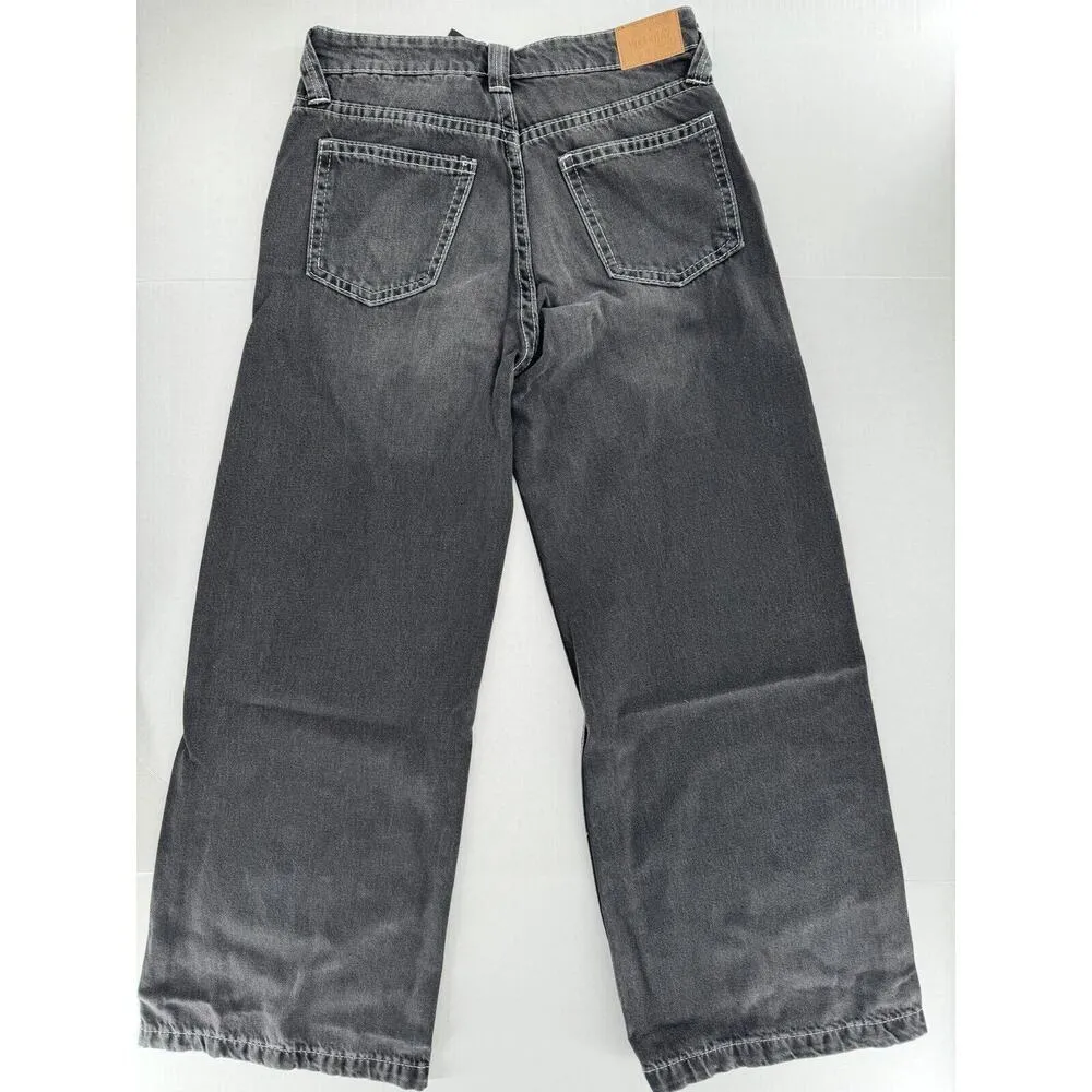 Weekday Jeans Women Size 28 Duchess Baggy Low Rise Black Wide Leg Grunge Y2K​ - Image 10