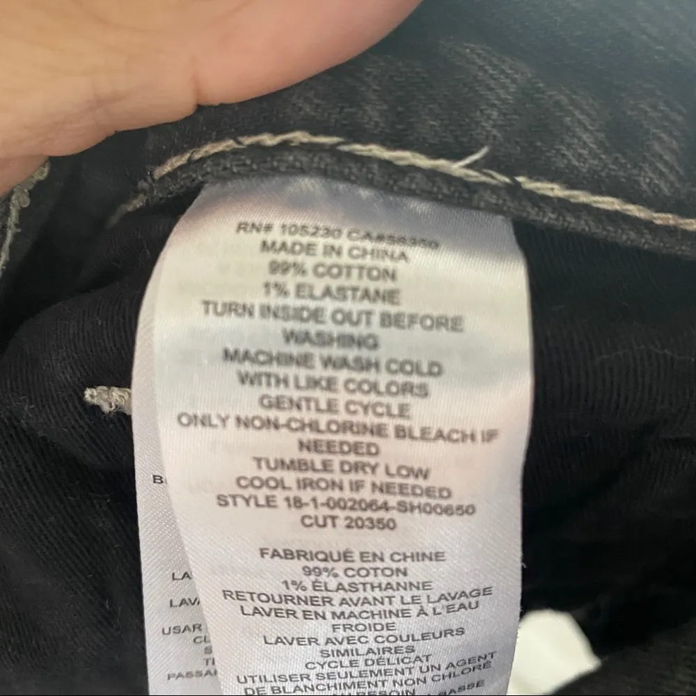 Current/Elliott The Ultra High Waist Denim raw hem cut off jean shorts sz 31 - Image 11