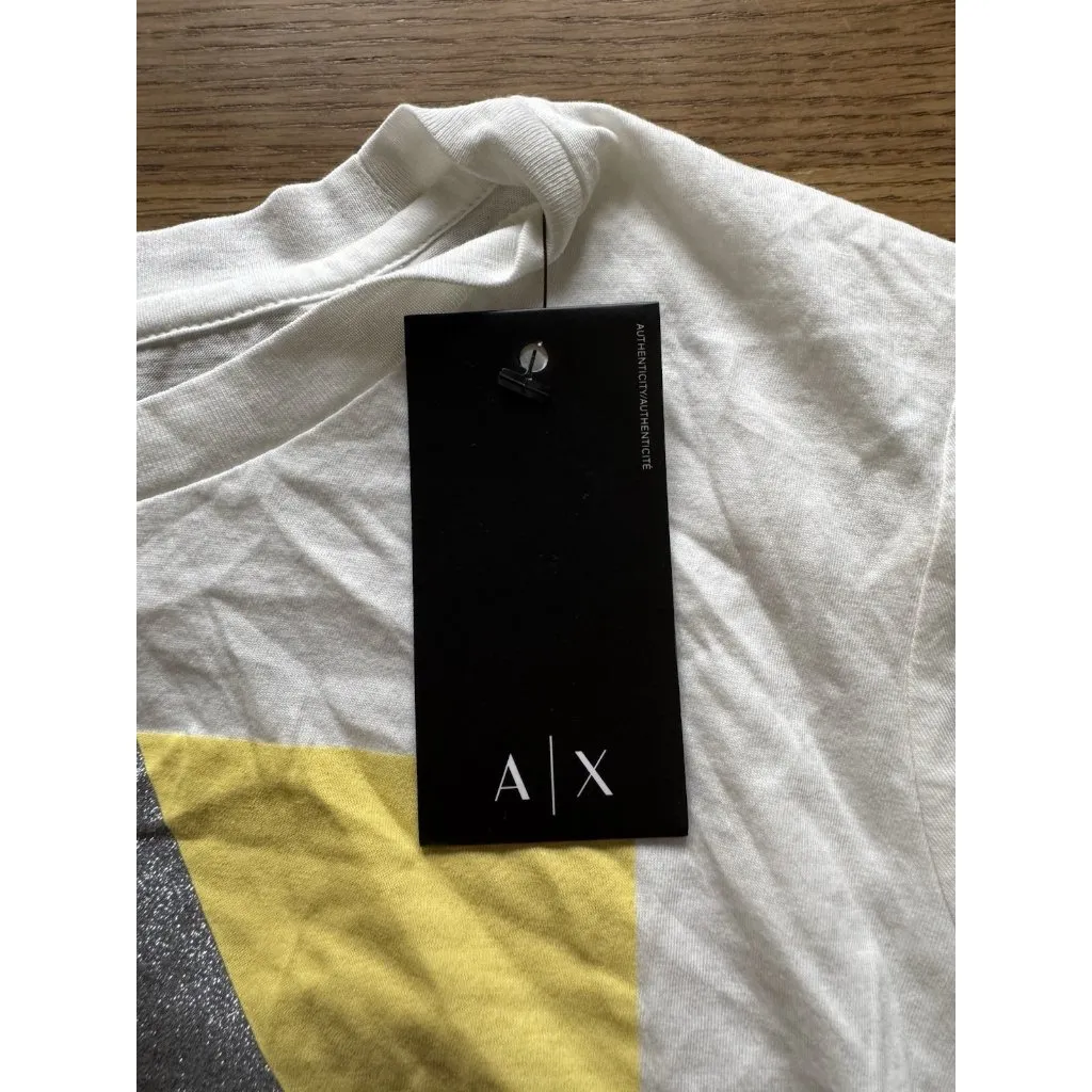 Armani Exchange‎ AX Shirt Women Size Large Cotton Short Sleeve Graphic Print NWT - Image 6