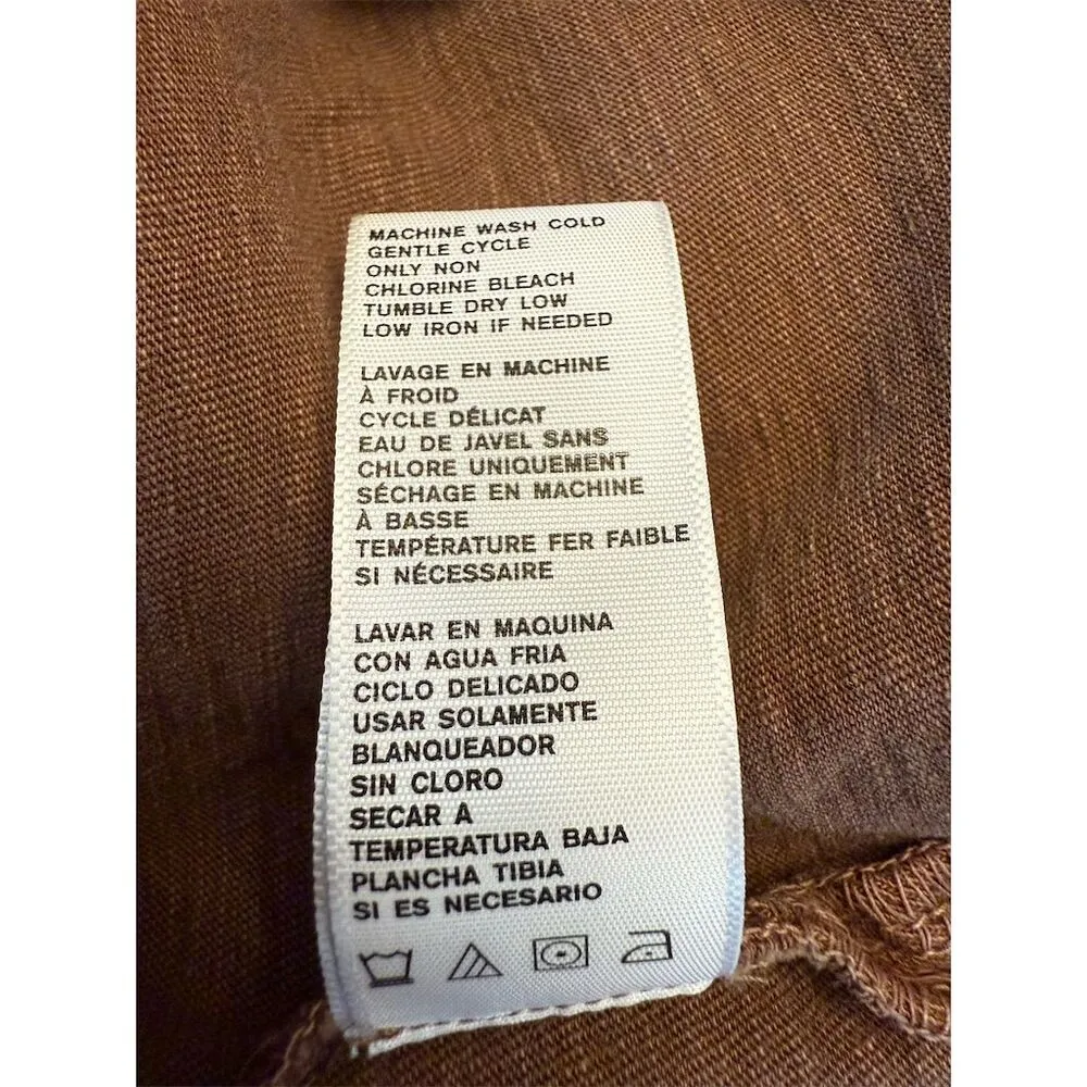 James Perse Women's Heavy Jersey Relaxed Polo Dress Size S (1) Malt Brown NWT - Image 7