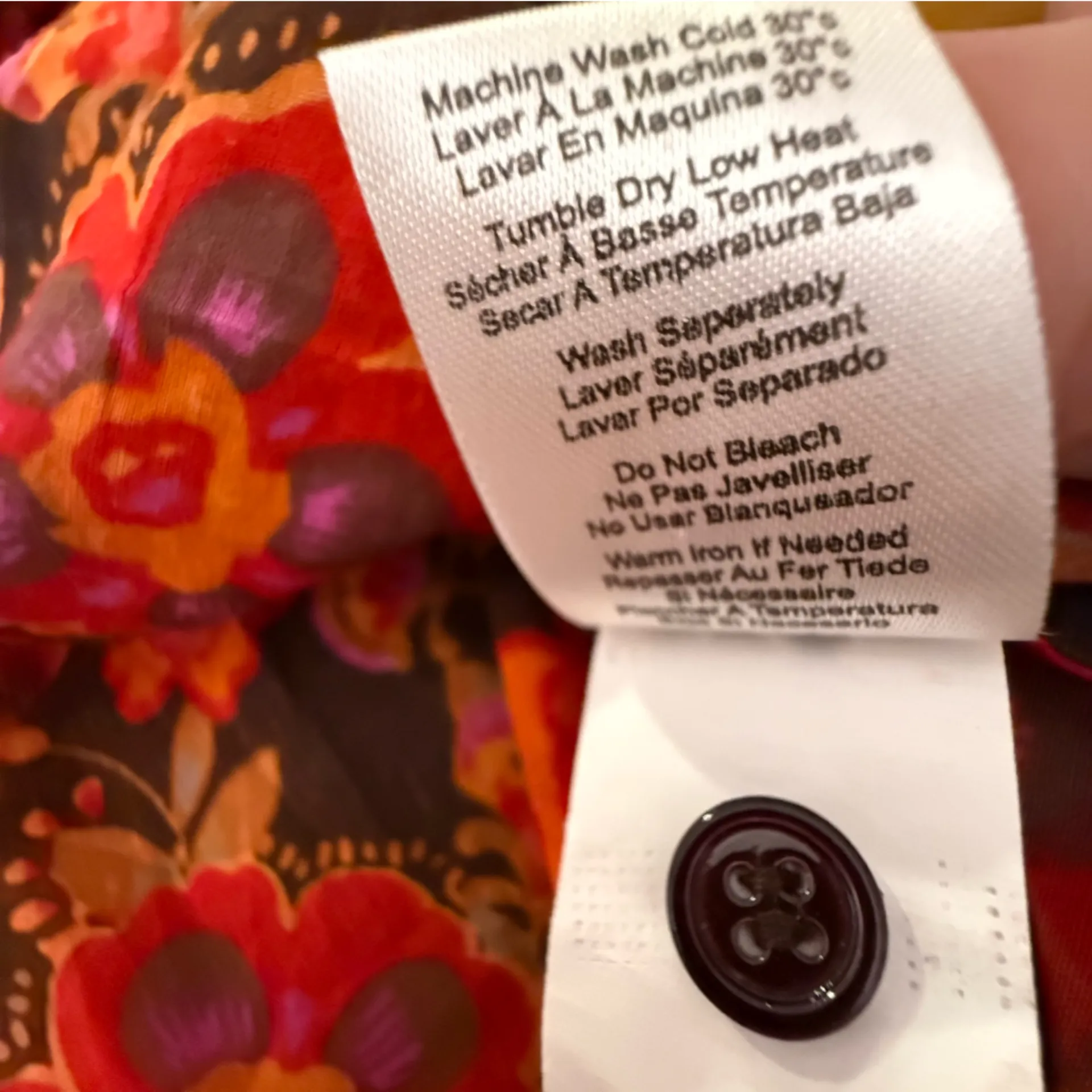 Sundry Anthropologie Floral Button Down Puff Sleeve Blouse Brown Red Size 1 (S) - Image 9